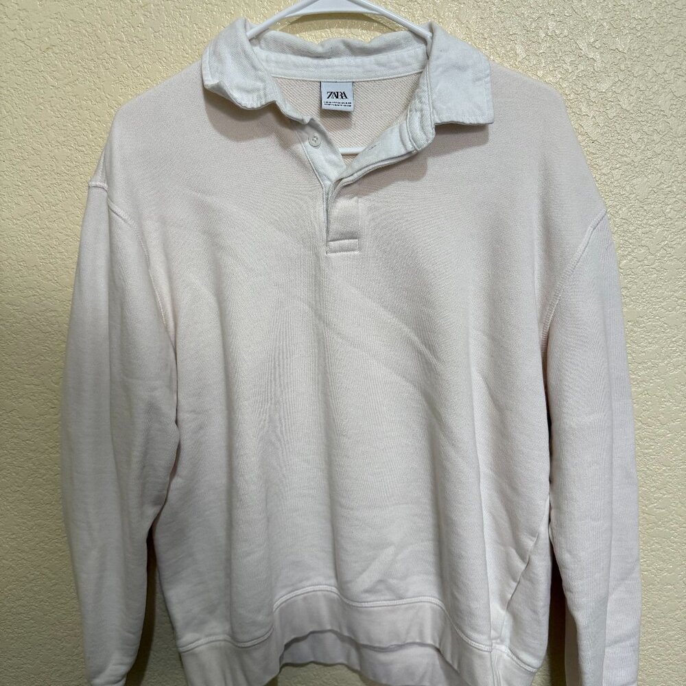 Cream/White Zara Sweater (Size Medium)